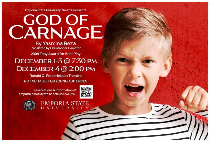 Poster for God of Carnage showing a shouting child